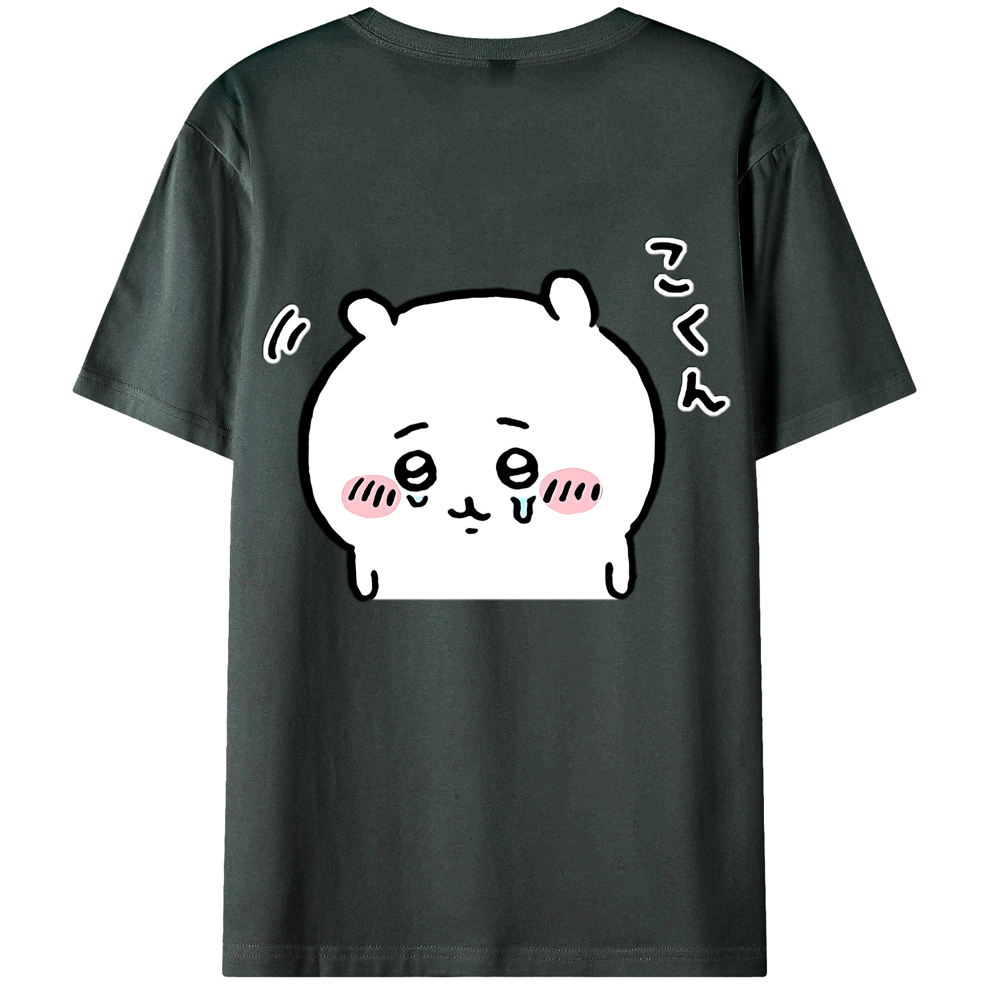 （画像用） ちいかわ ちいかわ Chii-kawa chiikawa 綿100％ メンズ半袖Tシャツ（バックプリント） 通気性